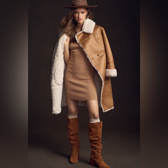 ✨ Anthropologie Mock-Neck Mini Dress Sz XL - Picture 9 of 11